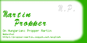 martin propper business card